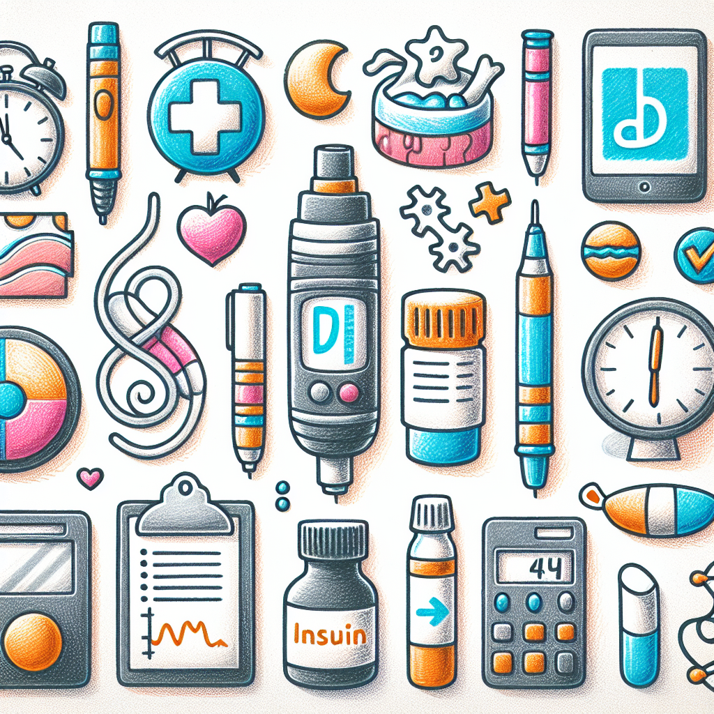 Pastelková ilustrace znázorňující téma: Diabetes