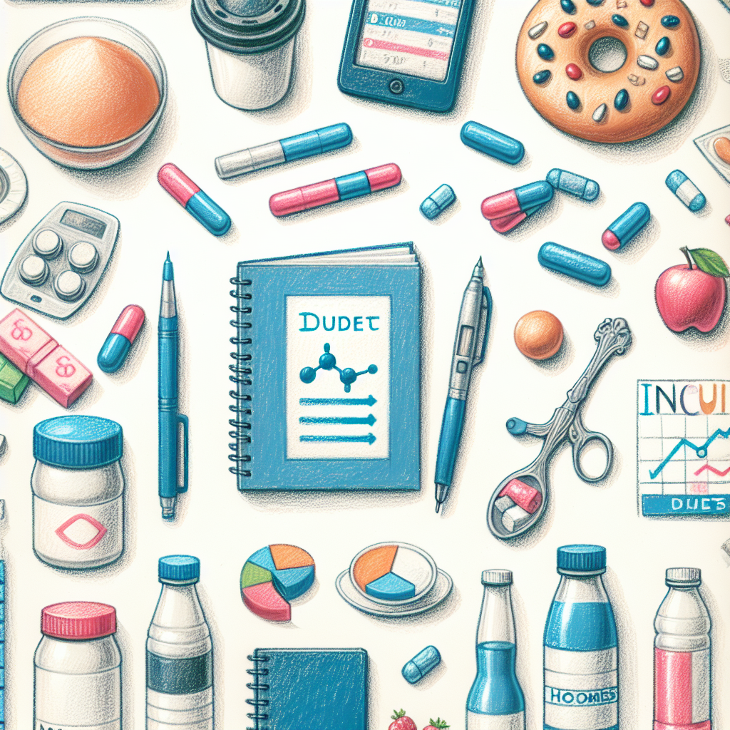 Pastelková ilustrace znázorňující téma: Inzulín a diabetes