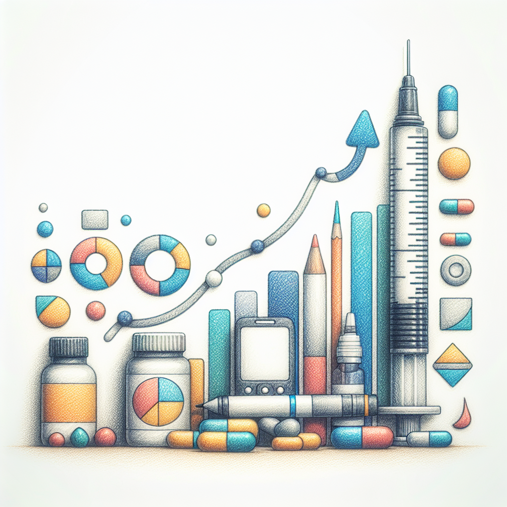 Pastelková ilustrace znázorňující téma: Diabetes