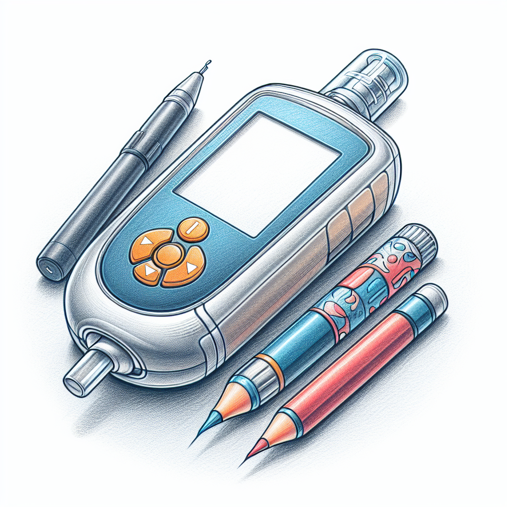 Pastelková ilustrace znázorňující téma: Léčba diabetu