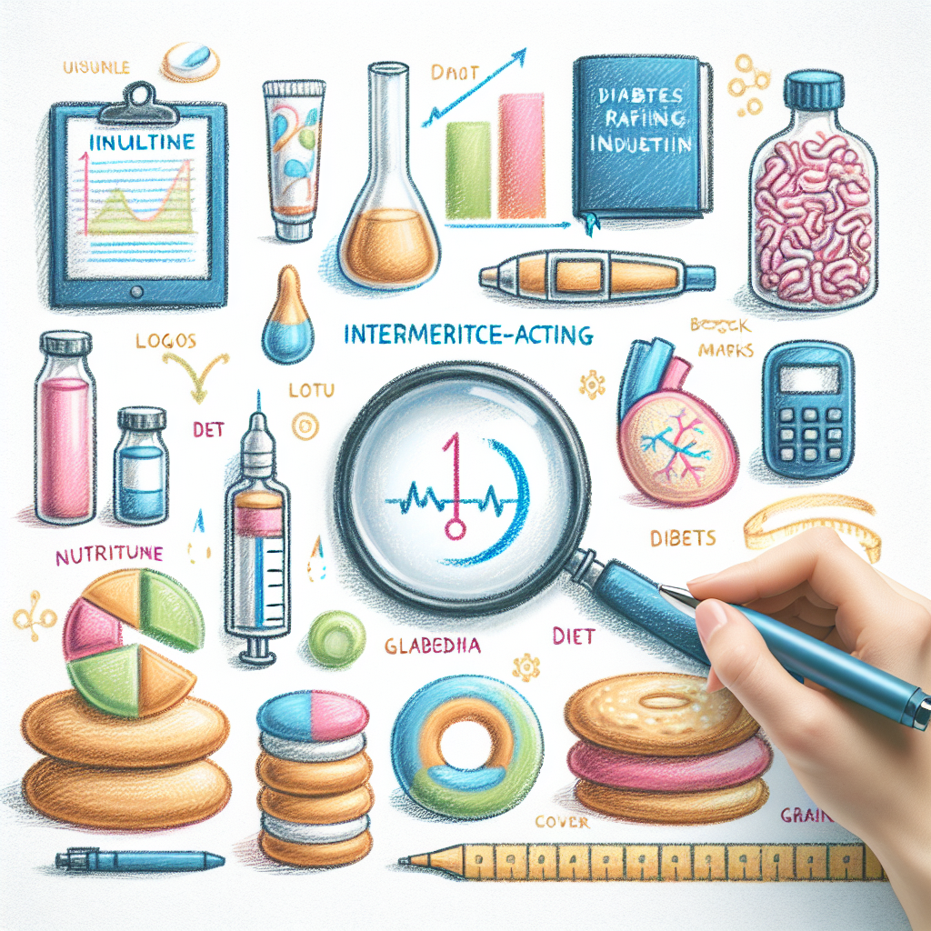 Pastelková ilustrace znázorňující téma: Diabetes