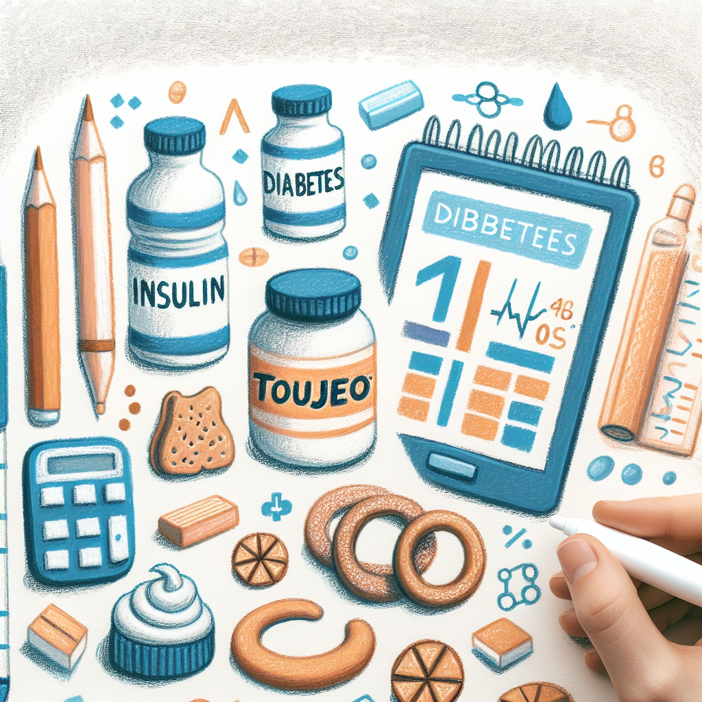 Pastelková ilustrace znázorňující téma: Diabetes
