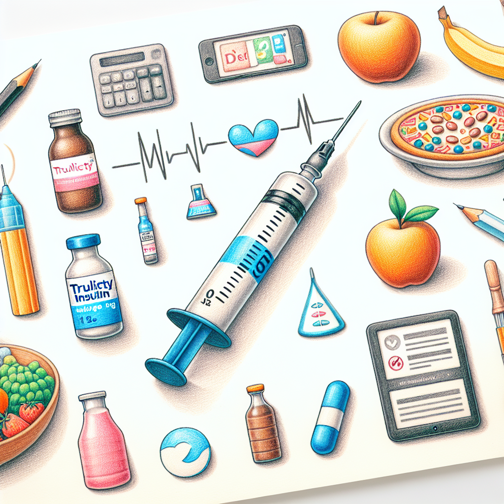 Pastelková ilustrace znázorňující téma: Diabetes