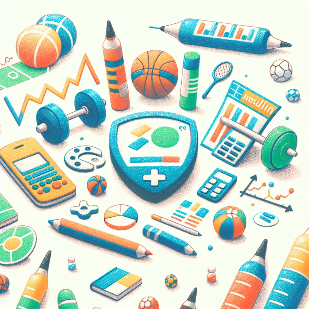 Pastelková ilustrace znázorňující téma: Inzulín a sport