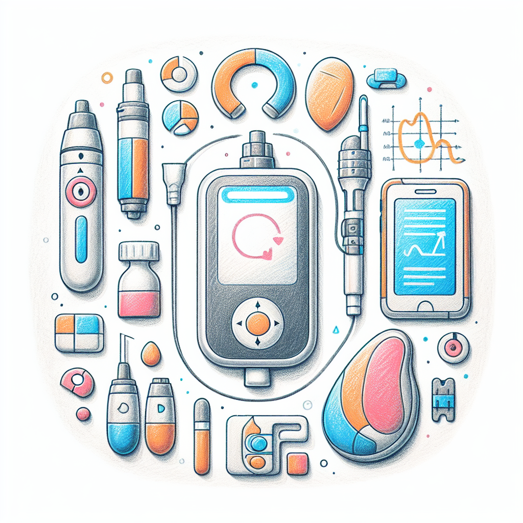 Pastelková ilustrace znázorňující téma: Diabetes