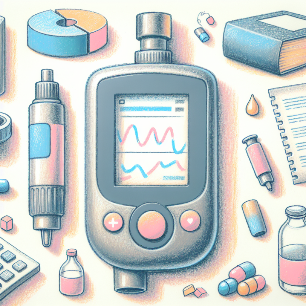 Pastelková ilustrace znázorňující téma: Diabetologie