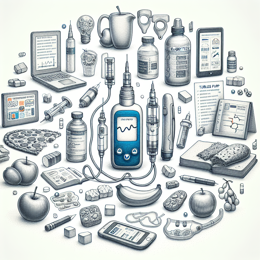 Pastelková ilustrace znázorňující téma: Diabetes