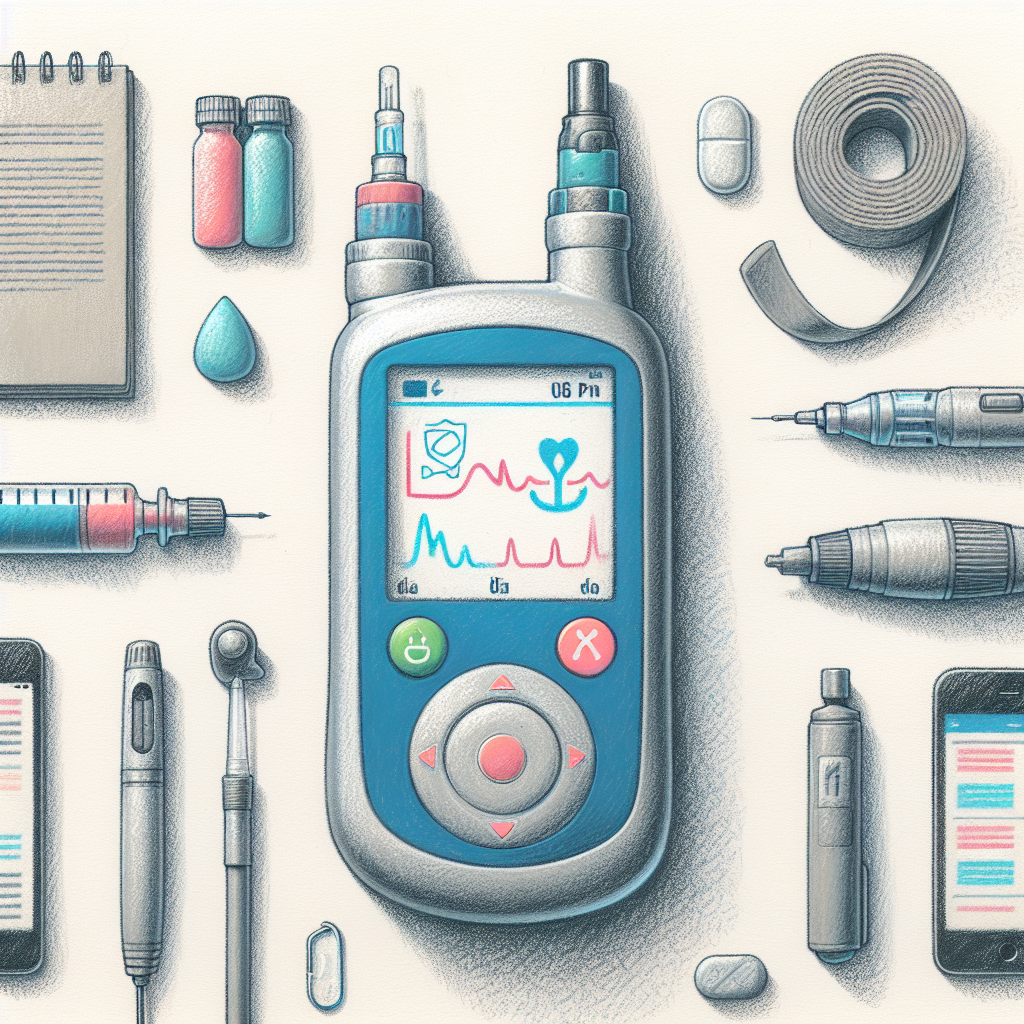 Pastelková ilustrace znázorňující téma: Diabetes