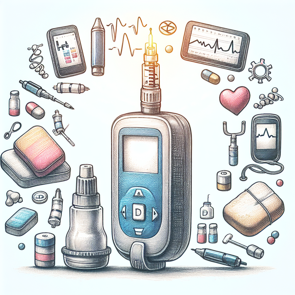 Pastelková ilustrace znázorňující téma: Diabetes
