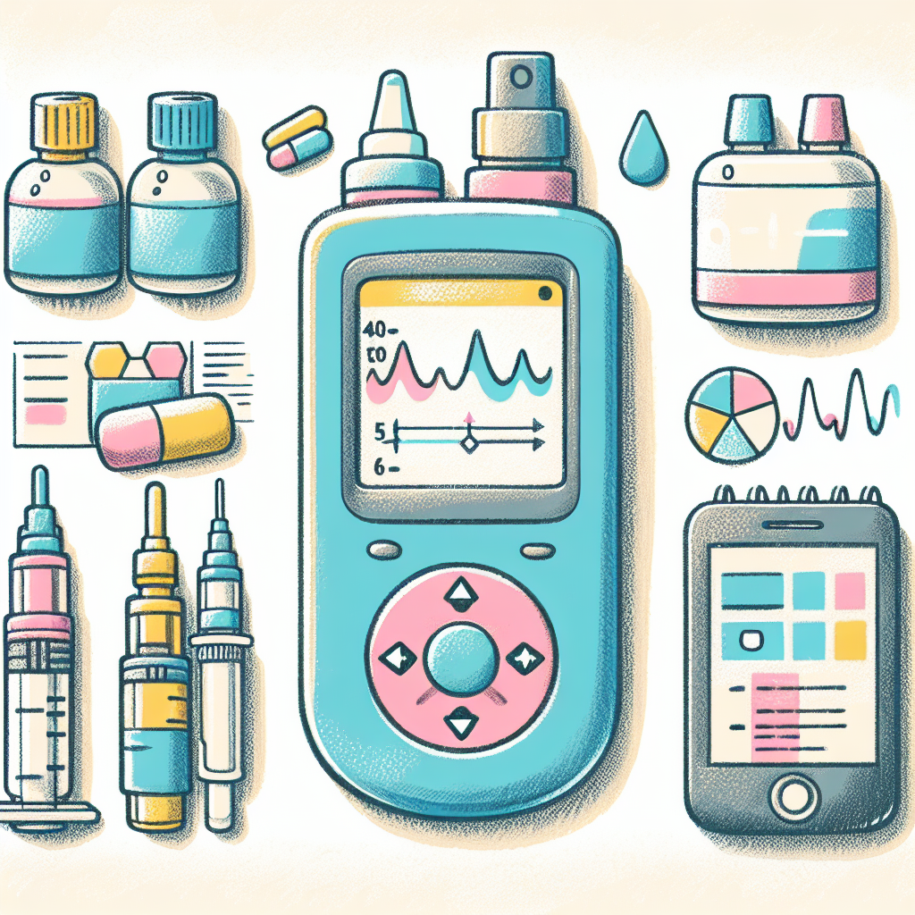 Pastelková ilustrace znázorňující téma: Diabetes