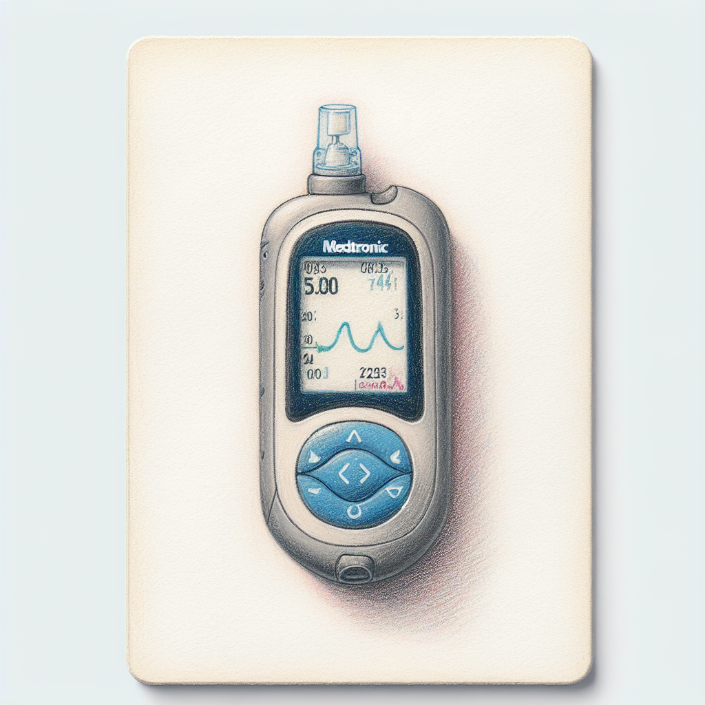 Pastelková ilustrace znázorňující téma: Diabetes