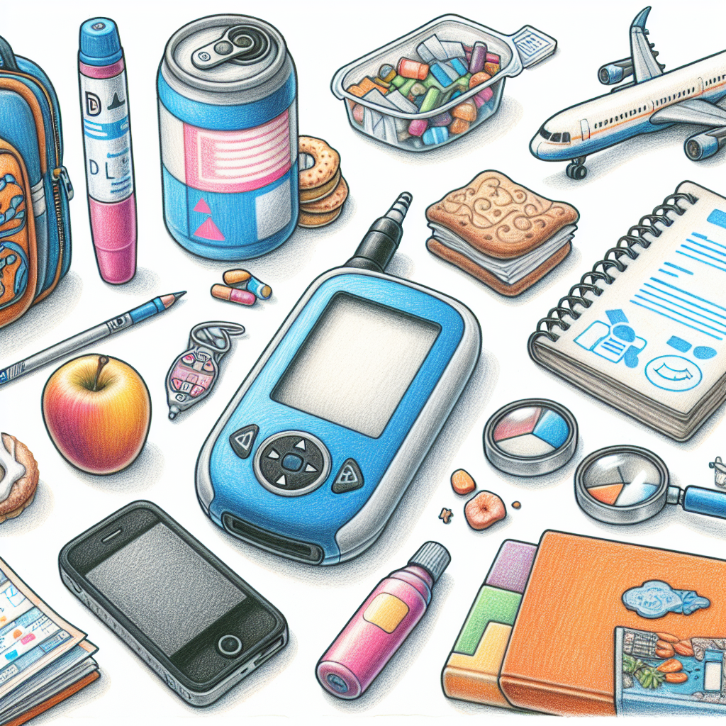 Pastelková ilustrace znázorňující téma: Diabetes