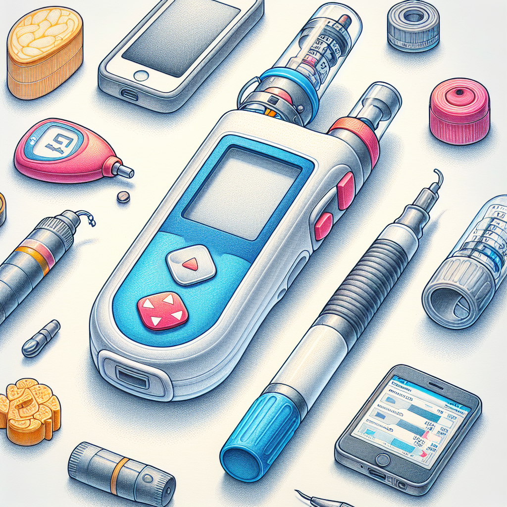 Pastelková ilustrace znázorňující téma: Diabetes