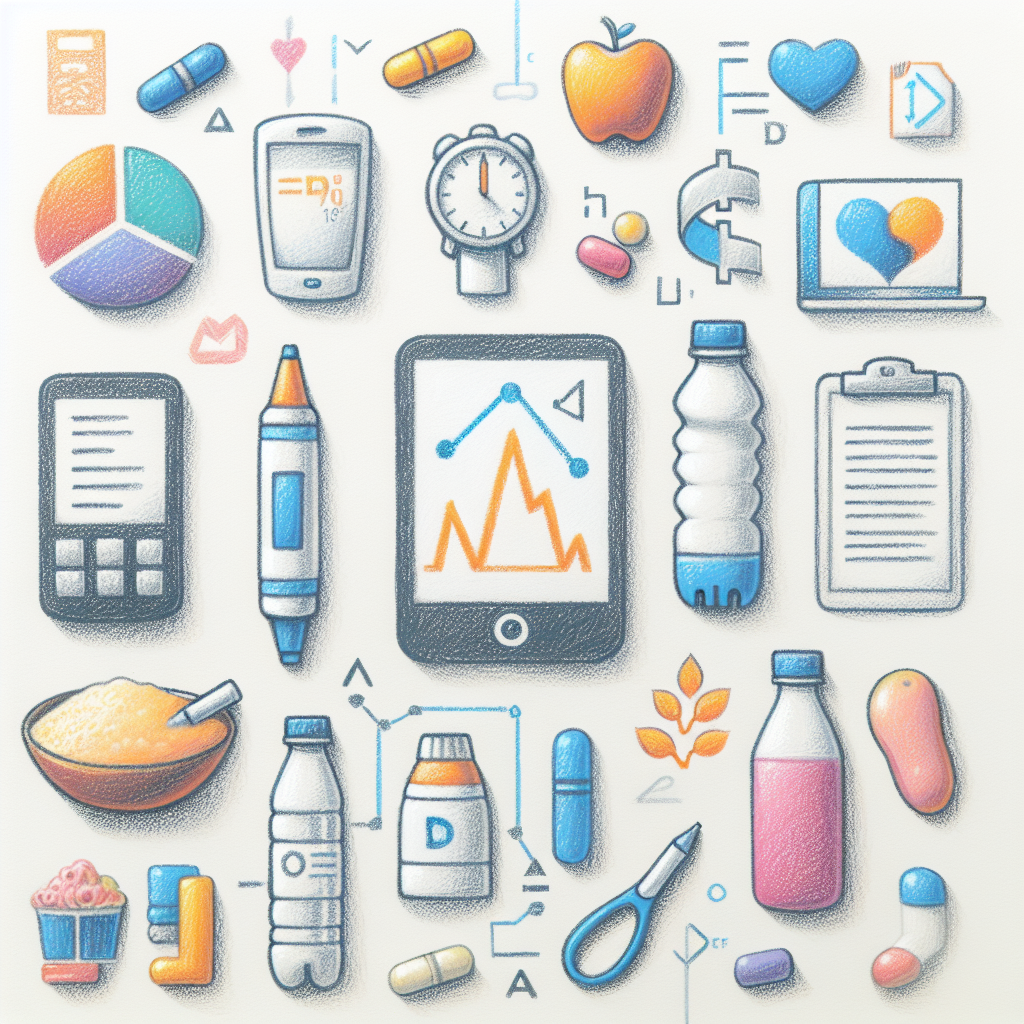 Pastelková ilustrace znázorňující téma: Metabolické poruchy