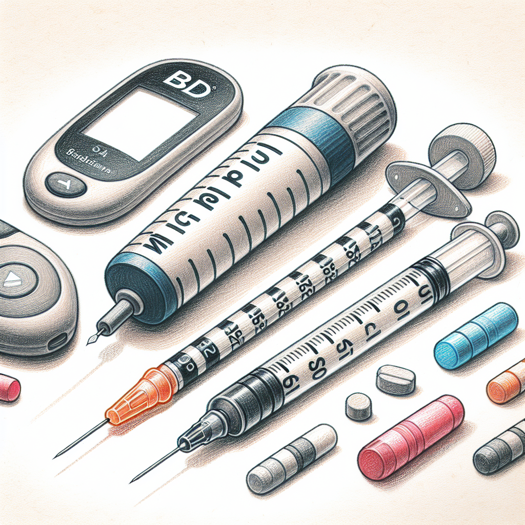 Pastelková ilustrace znázorňující téma: Diabetes