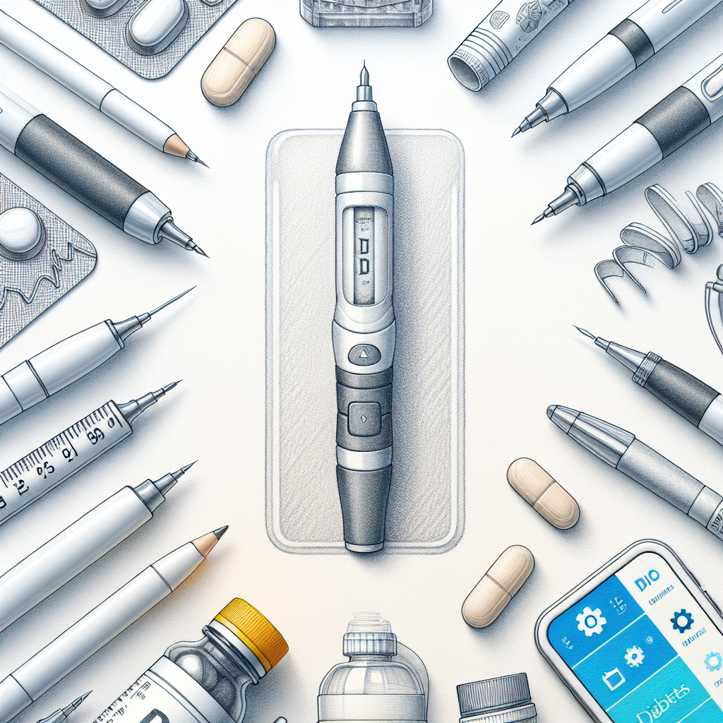 Pastelková ilustrace znázorňující téma: Diabetes
