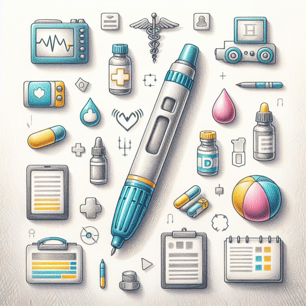 Pastelková ilustrace znázorňující téma: Diabetes