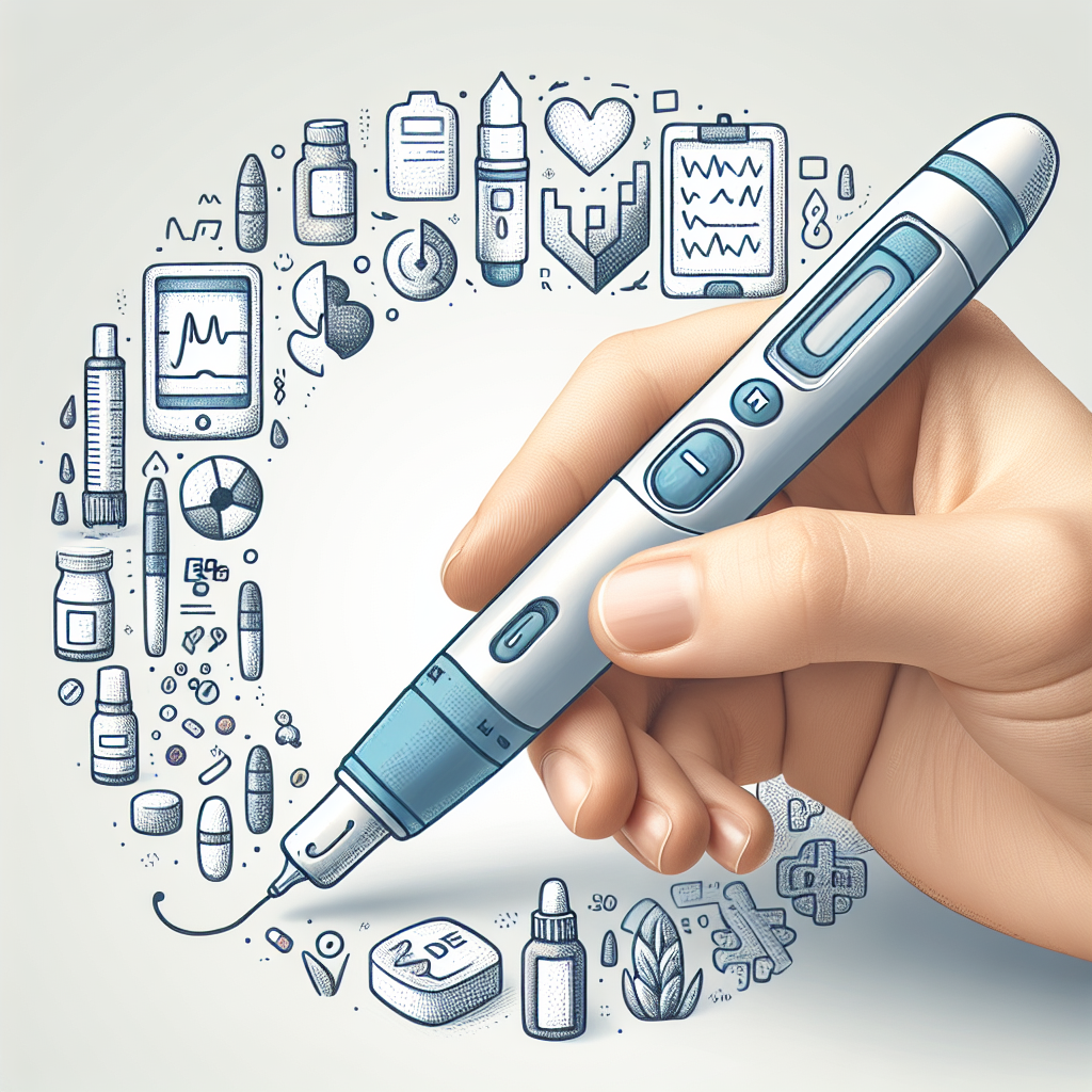 Pastelková ilustrace znázorňující téma: Diabetes