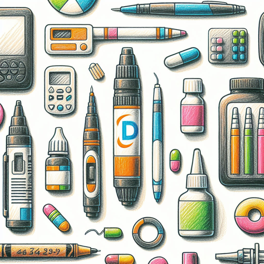 Pastelková ilustrace znázorňující téma: Diabetes