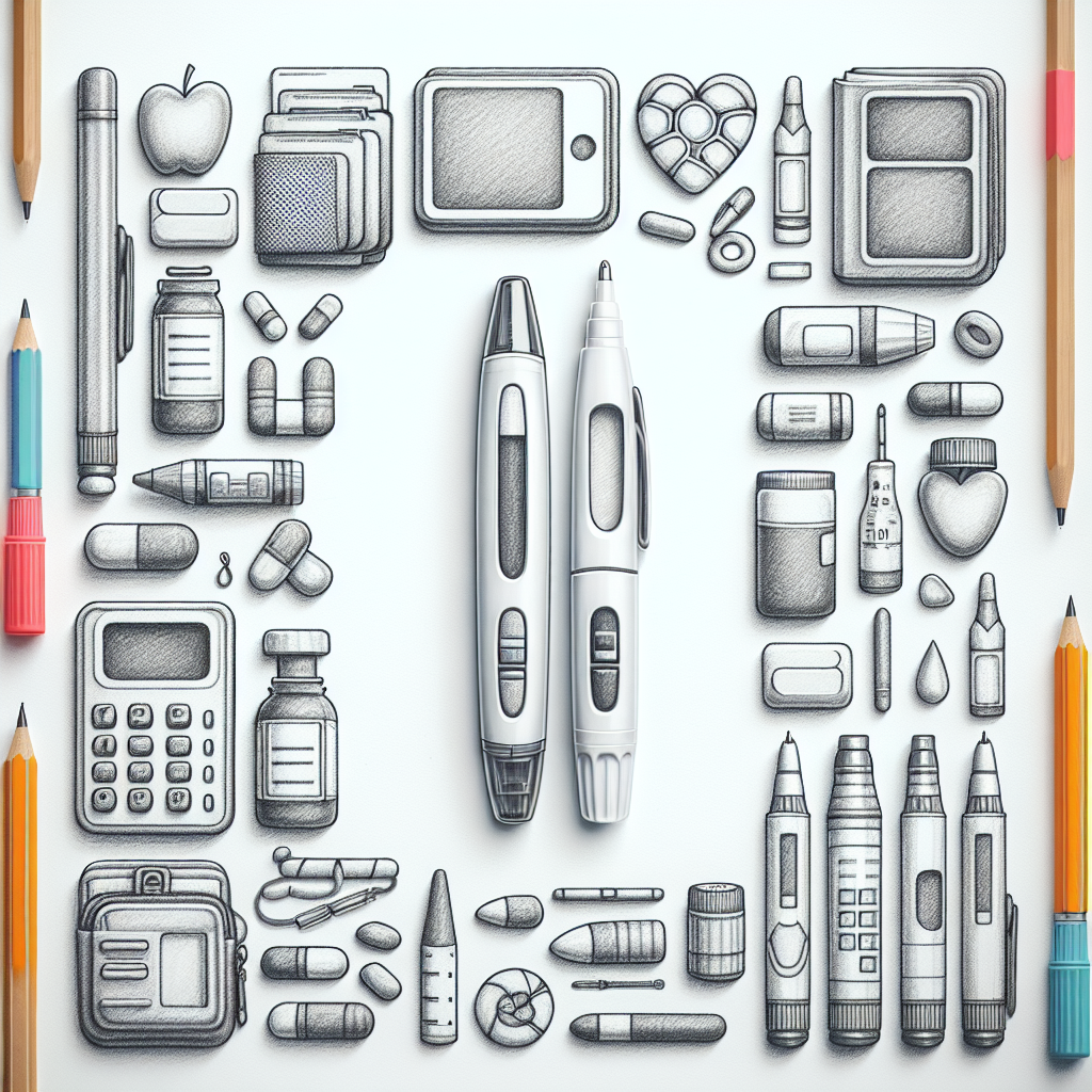 Pastelková ilustrace znázorňující téma: Diabetes