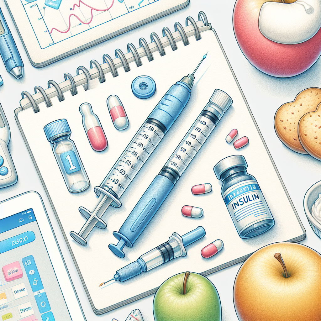 Pastelková ilustrace znázorňující téma: Diabetes a léčba