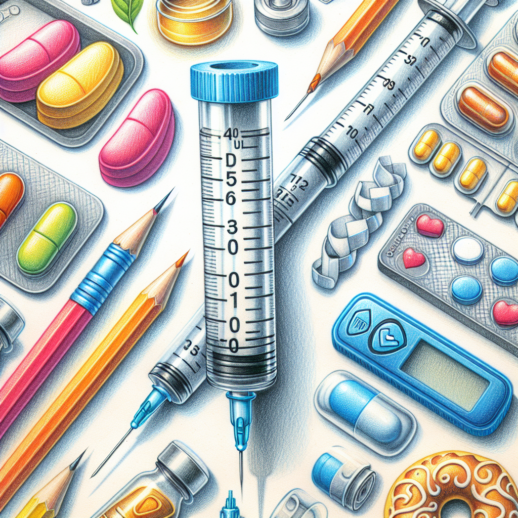 Pastelková ilustrace znázorňující téma: Diabetes