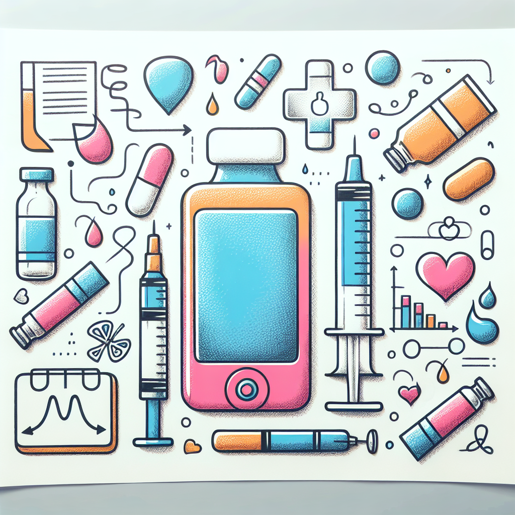 Pastelková ilustrace znázorňující téma: Diabetes