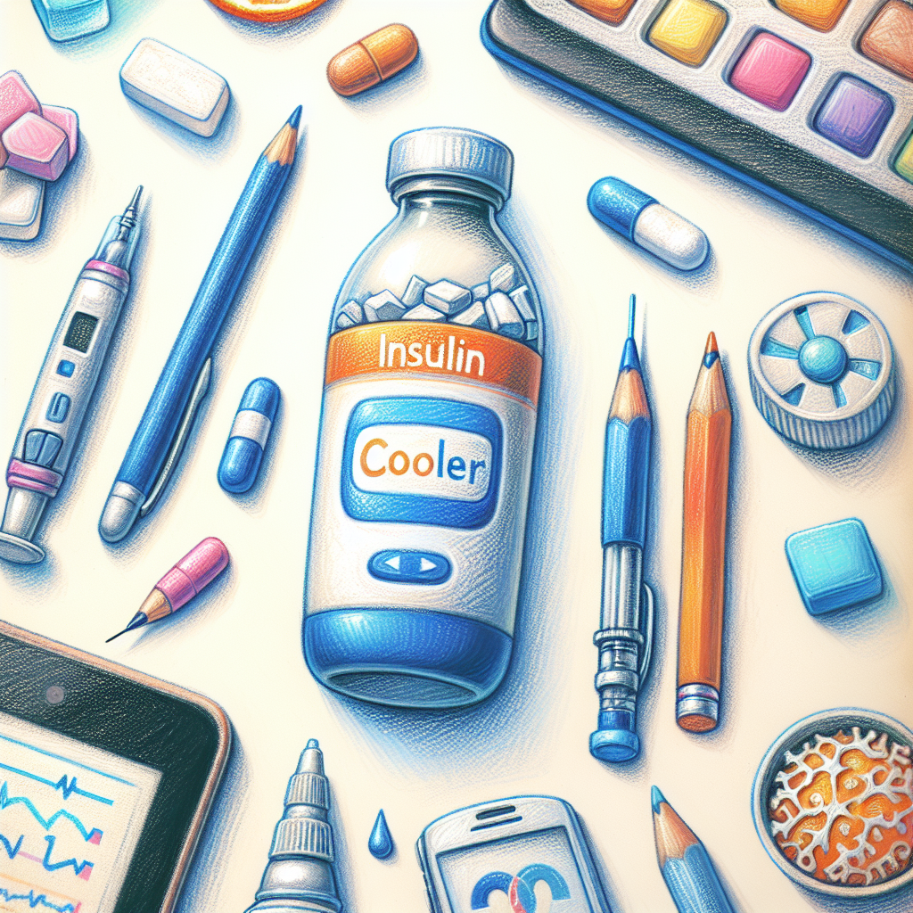 Pastelková ilustrace znázorňující téma: Diabetes