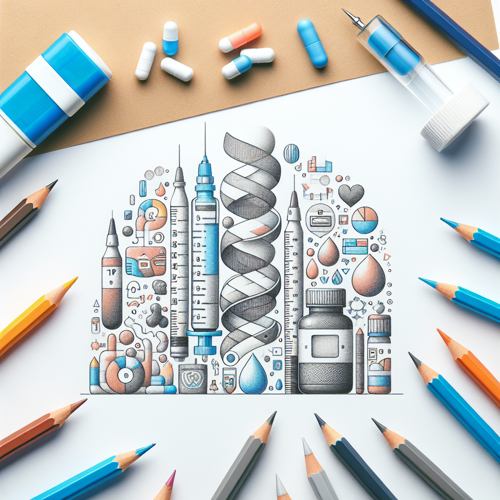 Pastelková ilustrace znázorňující téma: Léčba diabetu