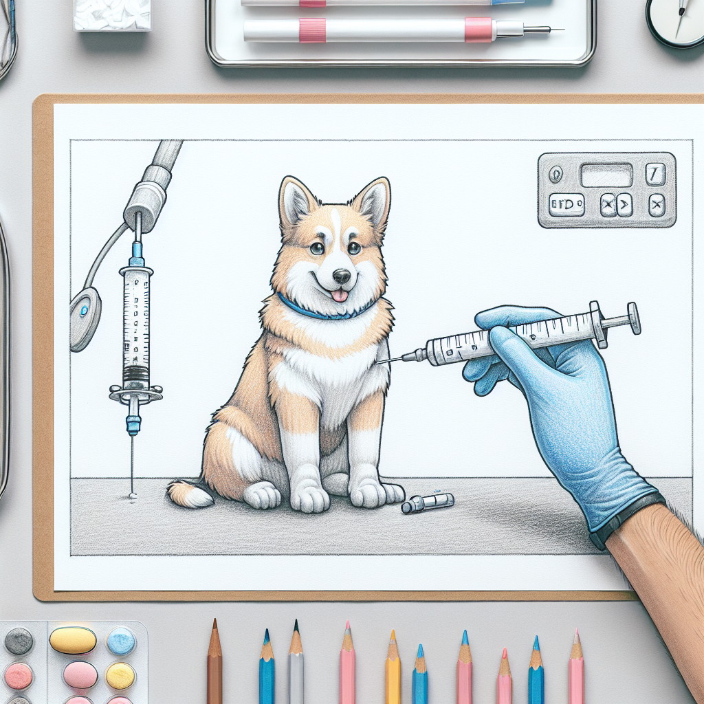 Pastelková ilustrace znázorňující téma: Péče o psy