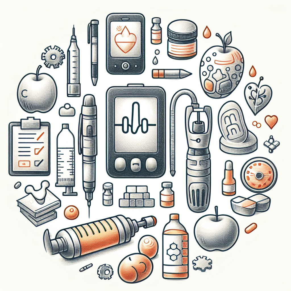 Pastelková ilustrace znázorňující téma: Diabetes