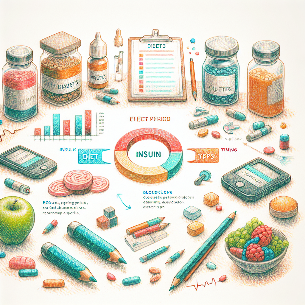 Pastelková ilustrace znázorňující téma: Diabetes