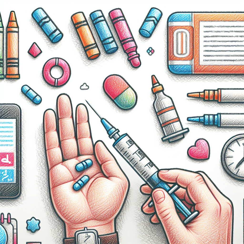 Pastelková ilustrace znázorňující téma: Diabetes