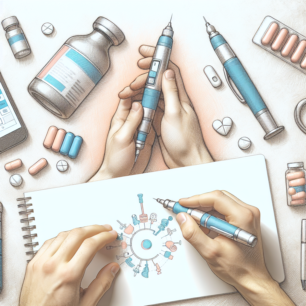 Pastelková ilustrace znázorňující téma: Diabetes a inzulín