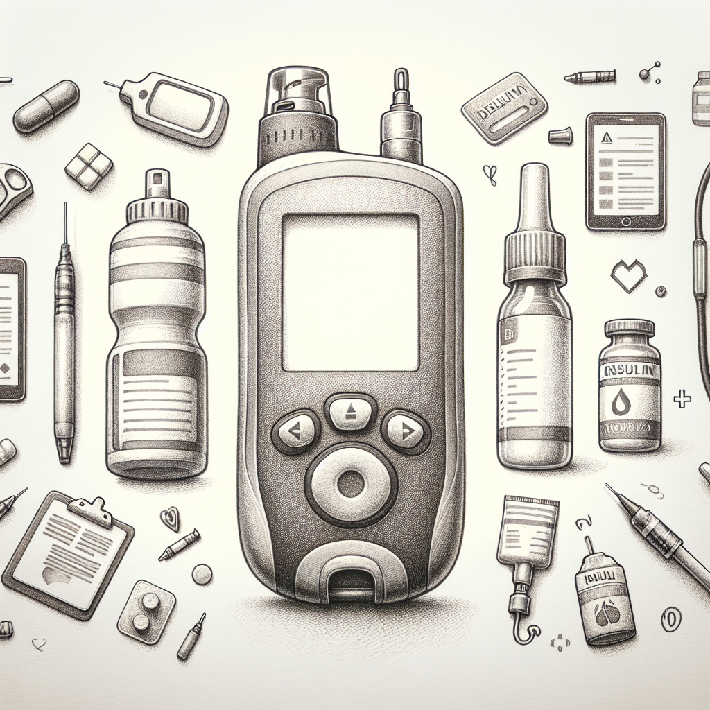 Pastelková ilustrace znázorňující téma: Diabetes