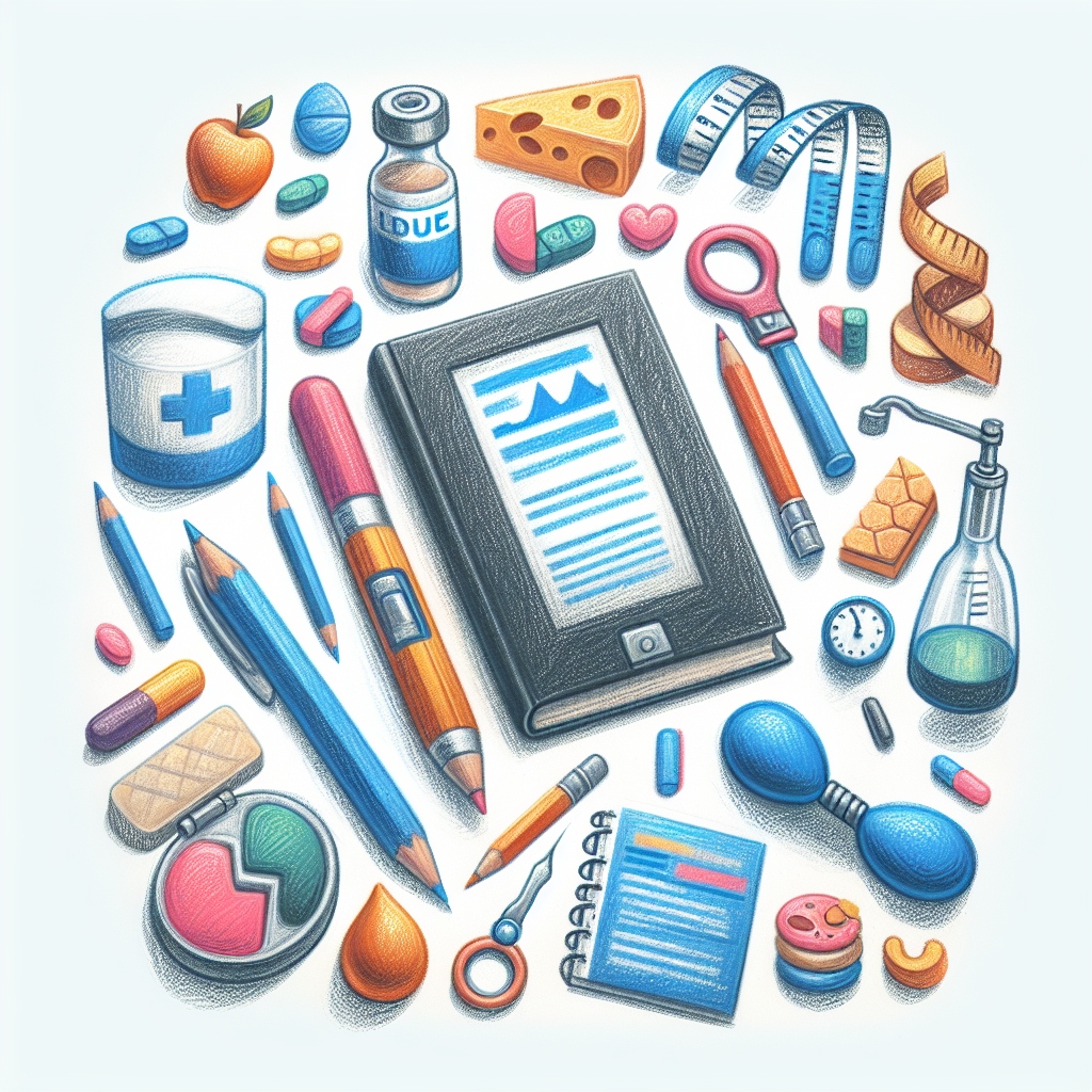 Pastelková ilustrace znázorňující téma: Diabetes