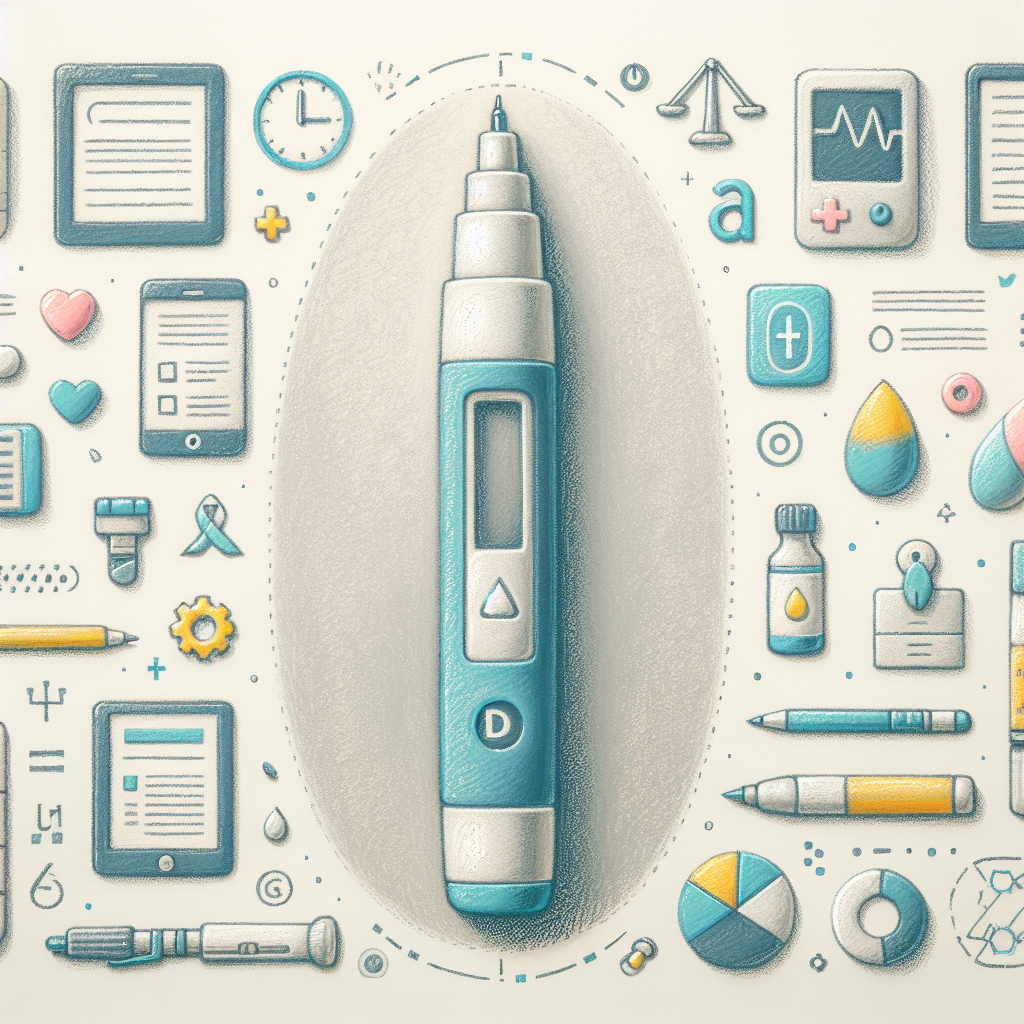 Pastelková ilustrace znázorňující téma: Diabetes