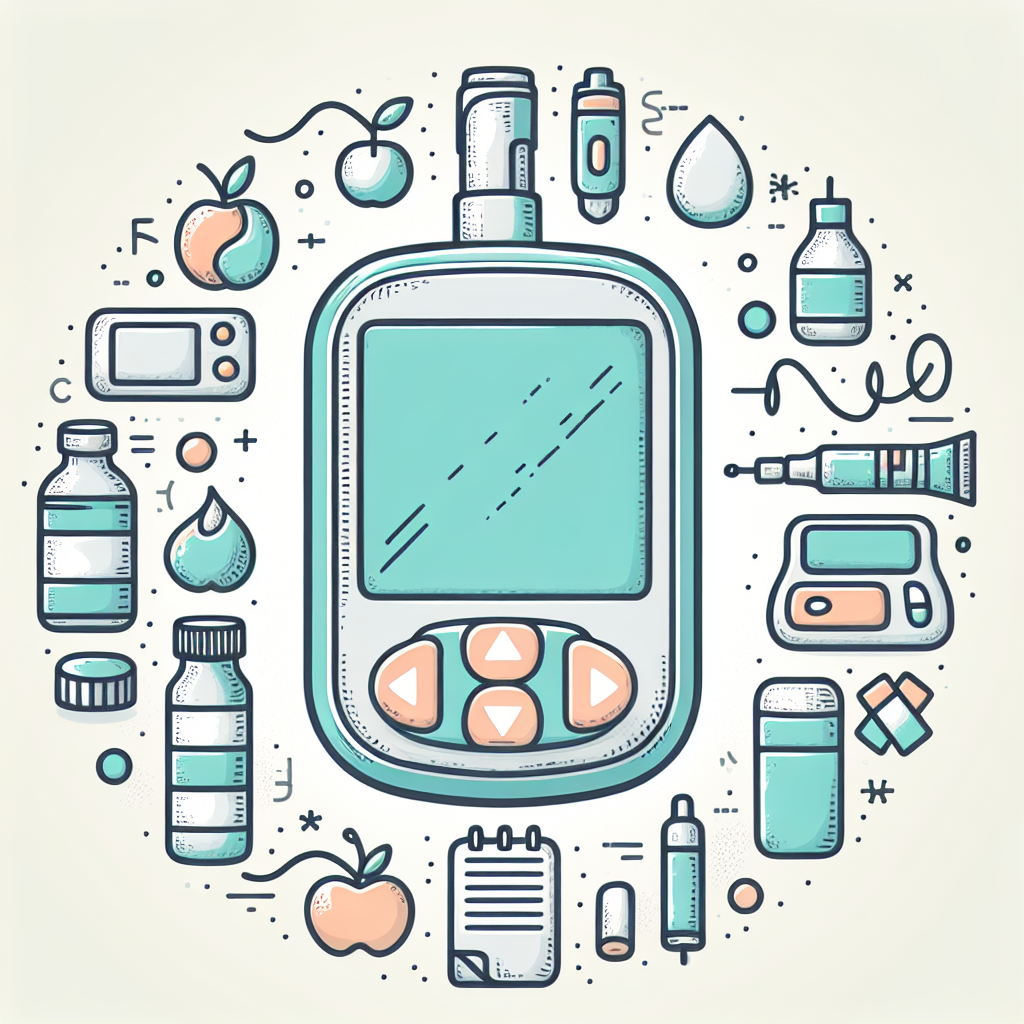 Pastelková ilustrace znázorňující téma: Diabetes