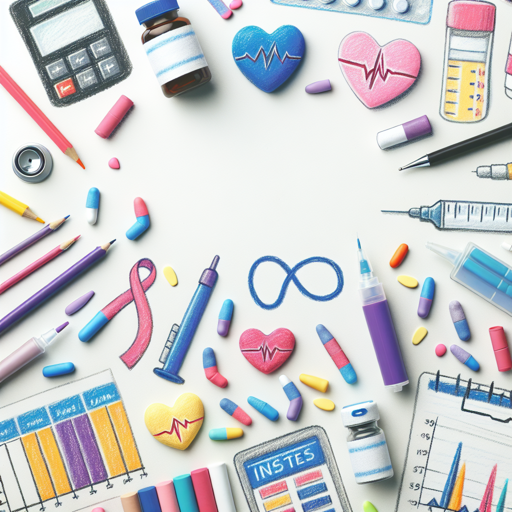 Pastelková ilustrace znázorňující téma: Zdraví a medicína