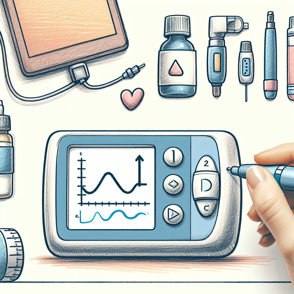 Pastelková ilustrace znázorňující téma: Diabetes