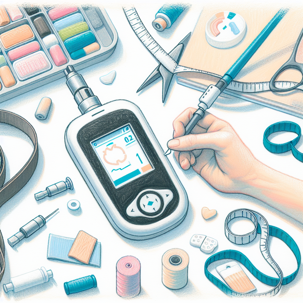 Pastelková ilustrace znázorňující téma: Diabetologie
