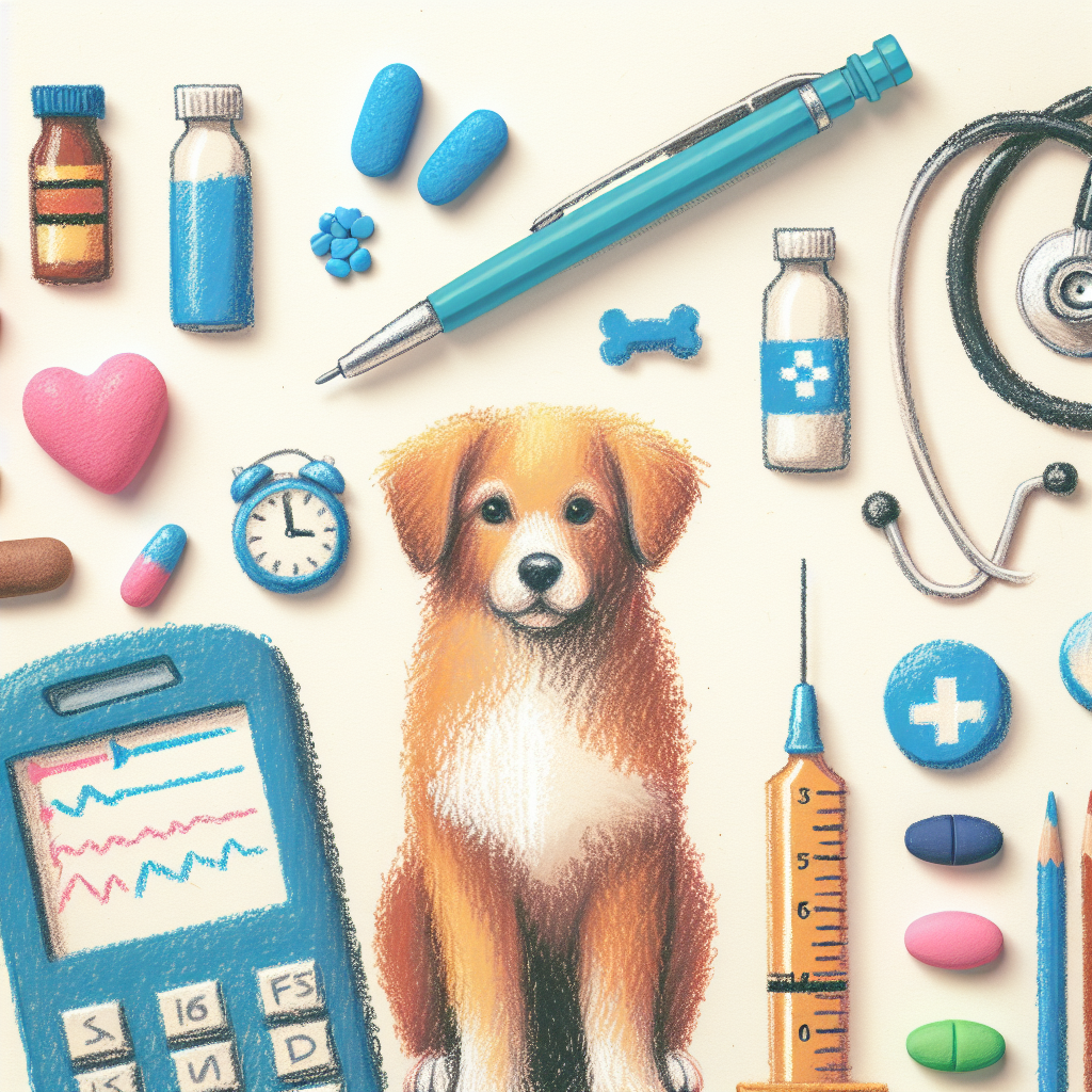 Pastelková ilustrace znázorňující téma: Zdraví psů