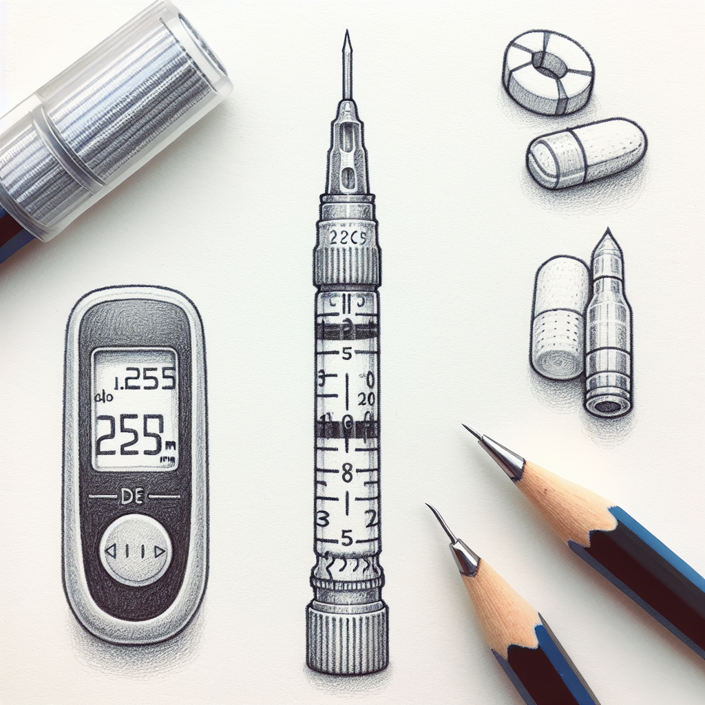 Pastelková ilustrace znázorňující téma: Diabetes