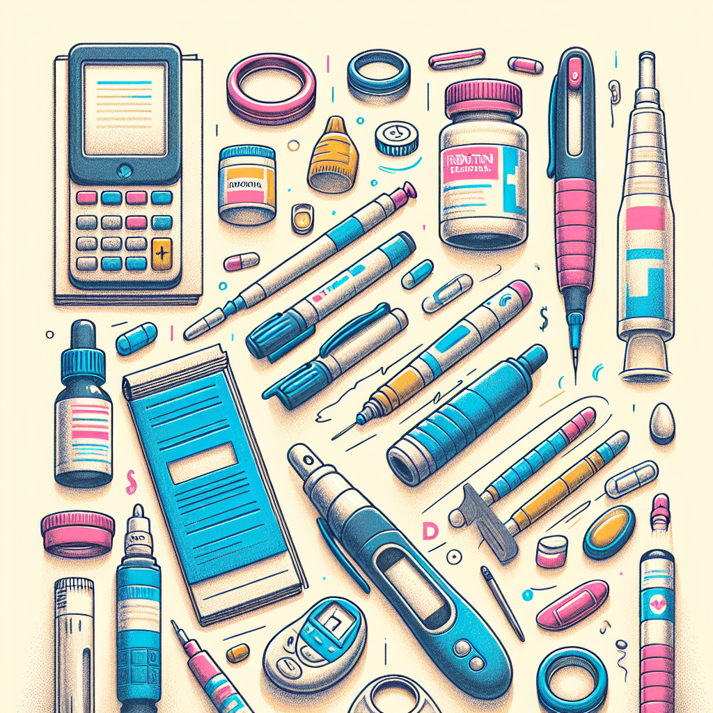 Pastelková ilustrace znázorňující téma: Diabetes