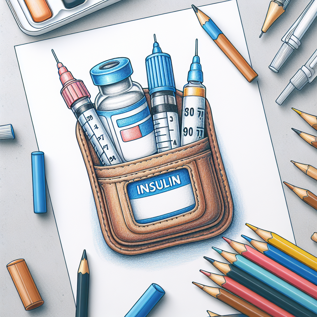 Pastelková ilustrace znázorňující téma: Diabetes