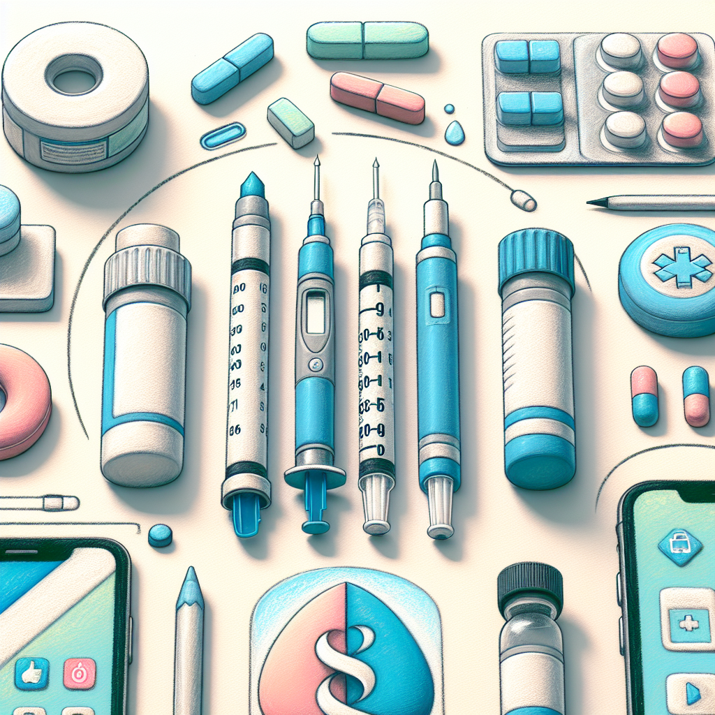 Pastelková ilustrace znázorňující téma: Diabetes