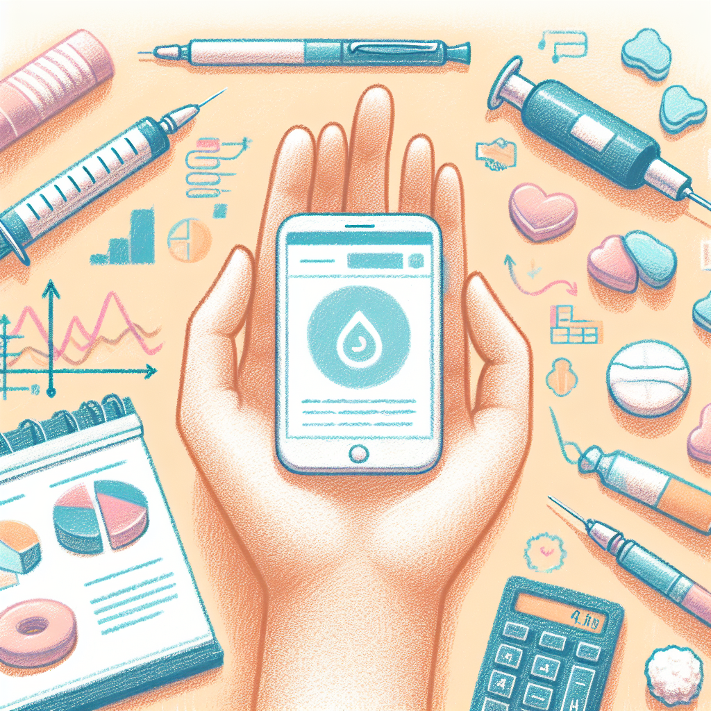 Pastelková ilustrace znázorňující téma: Diabetes
