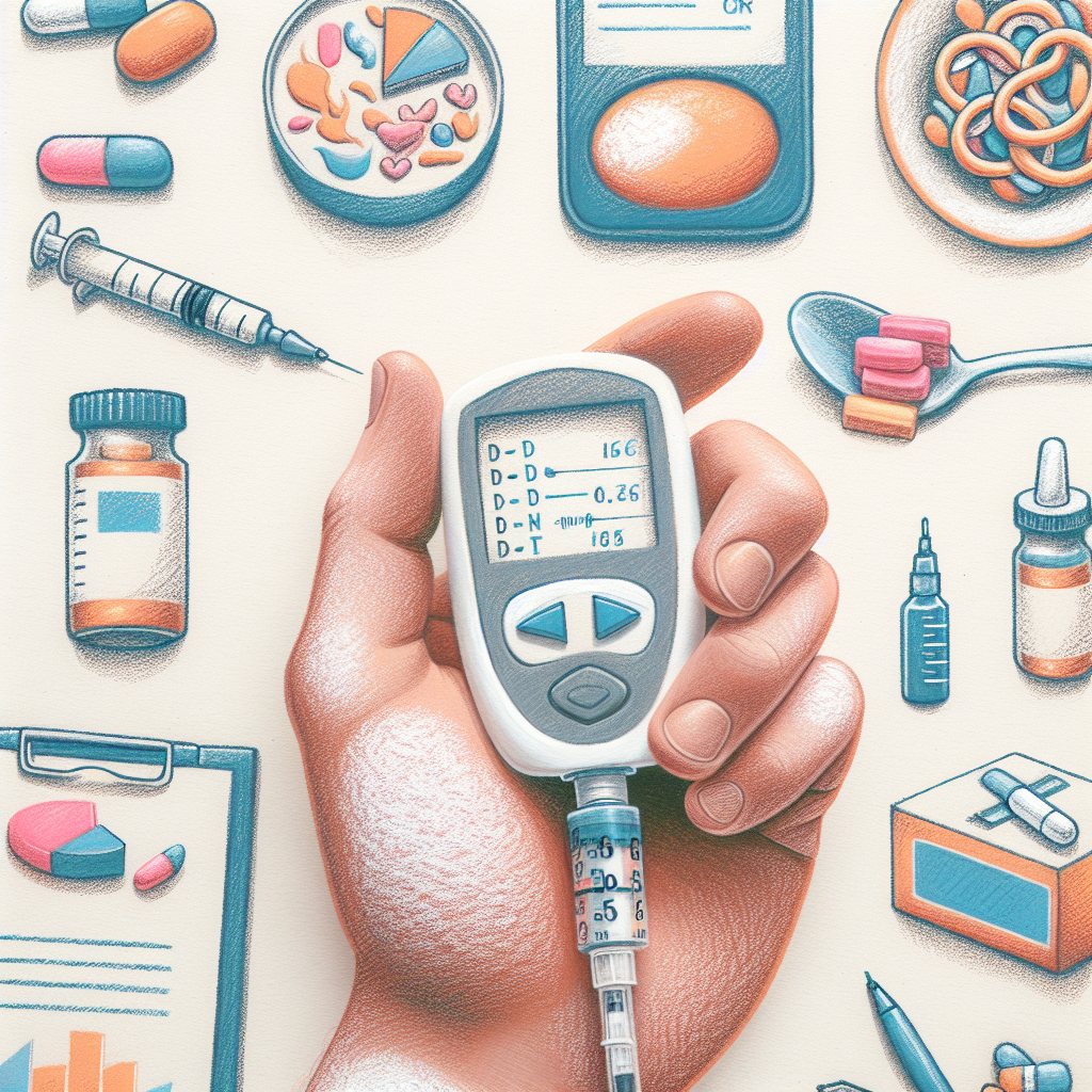 Pastelková ilustrace znázorňující téma: Diabetes a inzulín