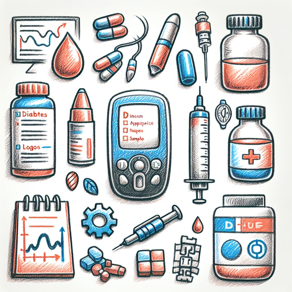 Pastelková ilustrace znázorňující téma: Diabetologie