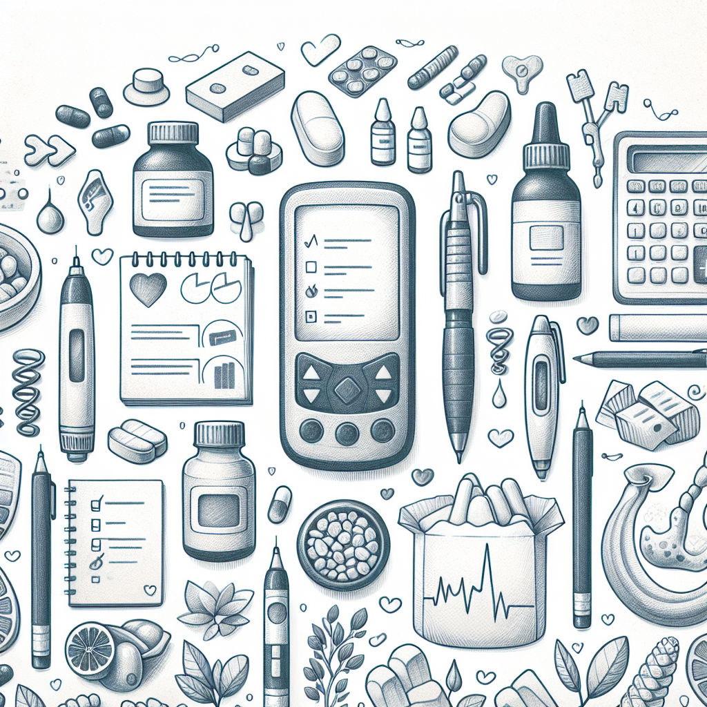 Pastelková ilustrace znázorňující téma: Diabetes